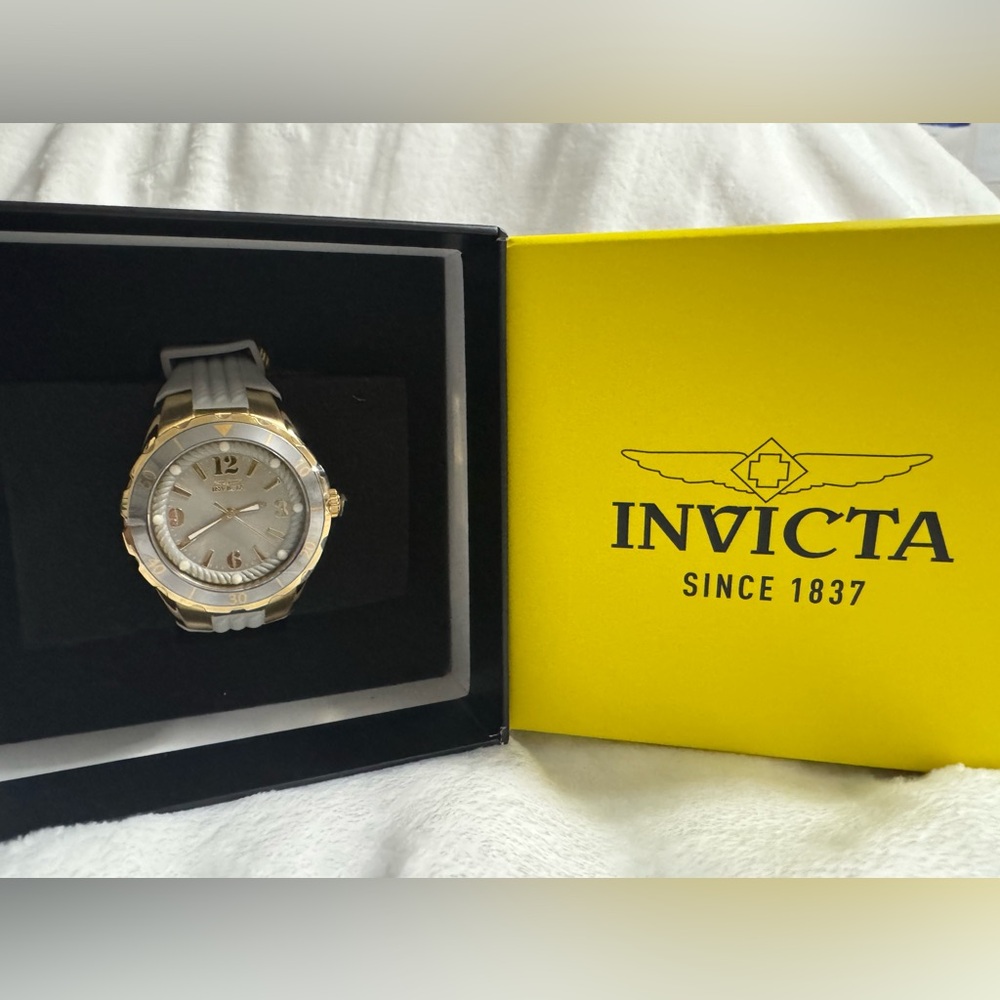 Invicta Angel Halo Women’s Watch 38mm Gray and Gold (17483)